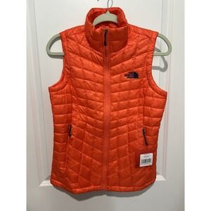 The North Face Women's ‎ Thermoball Vest - RTO Radiant Orange XS NWT $149